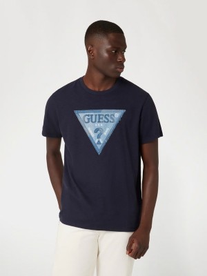 Guess triangle t shirt online