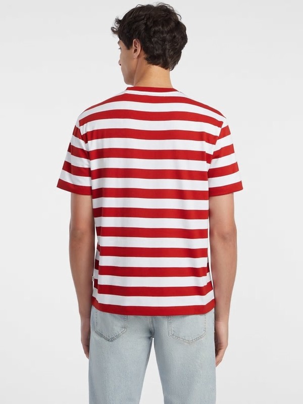 Buy Guess T shirts Online Uae Men Striped Logo Red Multicolor