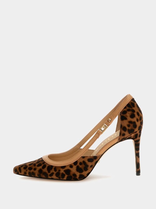 Guess leopard print heels deals